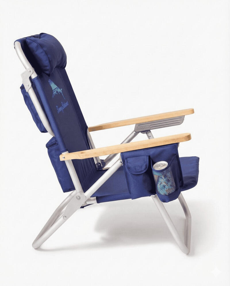 Reclining beach chair rental with backpack straps for Sandbridge Beach